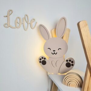 KRÓLIK LAMPKA LED - DekoDrewno