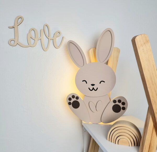 KRÓLIK LAMPKA LED - DekoDrewno
