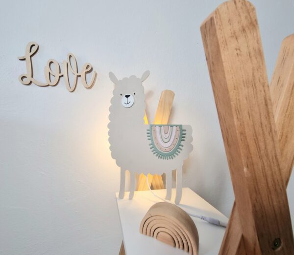 DAMA LAMA LAMPKA LED - DekoDrewno