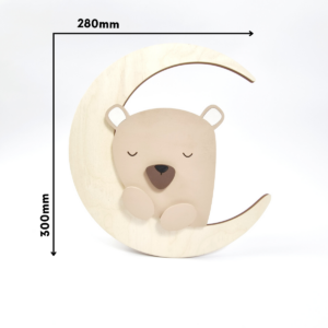 MIŚ MICHAŁ LAMPKA LED - DekoDrewno