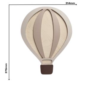 Lampka BALON Błażej z girlandą Ręcznie robione lampki nocne z naturalnego drewna DekoDrewno