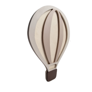 Lampka BALON Błażej z girlandą Ręcznie robione lampki nocne z naturalnego drewna DekoDrewno