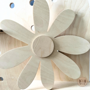 Lampka LED beżowy kwiatek drewniana nocna lampka w pokoju dziecka