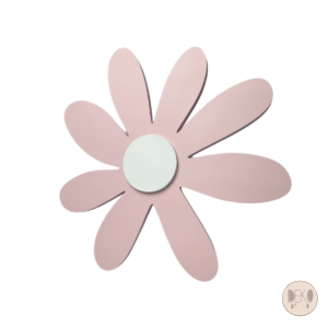 Lampka LED różowy kwiatek drewniana nocna lampka