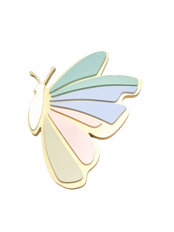 Pastelowa lampka LED w kształcie motyla 2